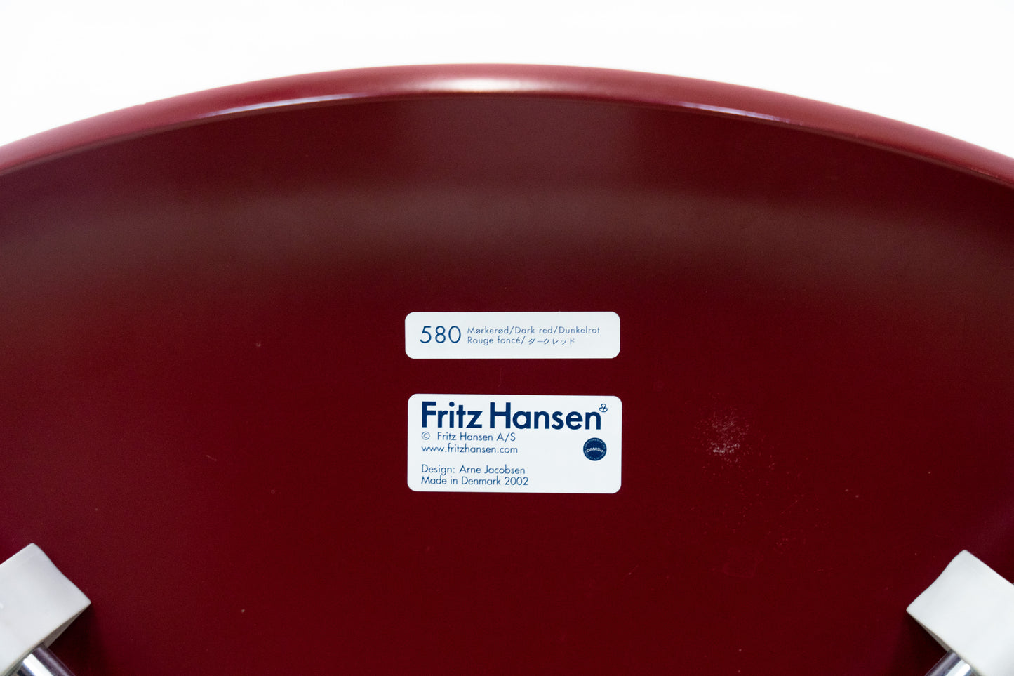 Fritz Hansen 3107 Stuhl Rot