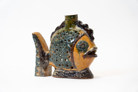 Skulptur Fisch Keramik