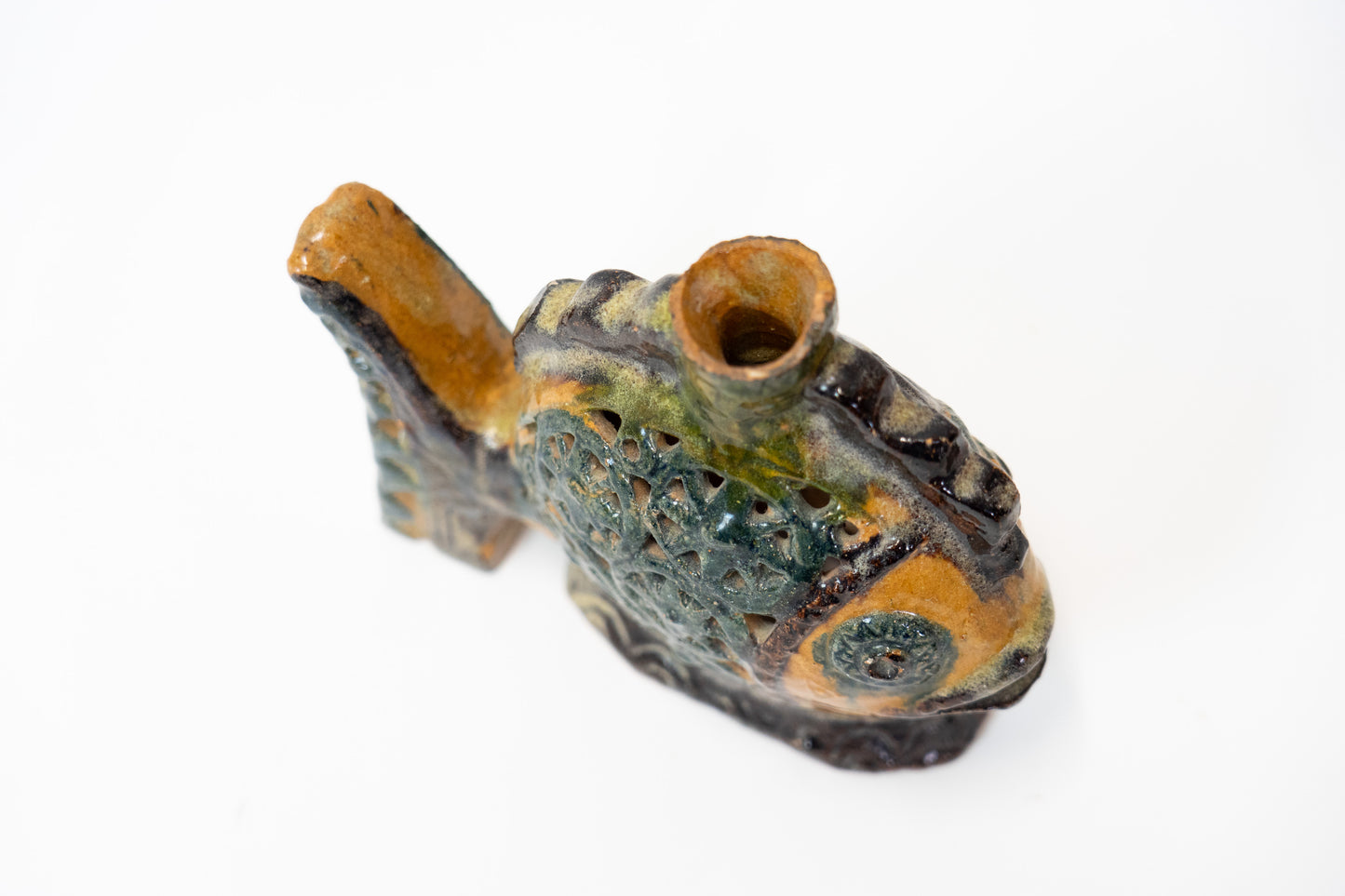 Skulptur Fisch Keramik