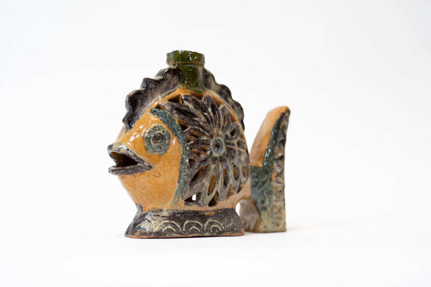 Skulptur Fisch Keramik