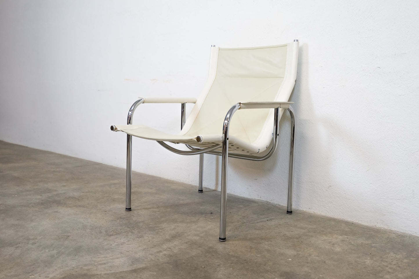 Strässle Sessel Hans Eichenberger Leder Creme