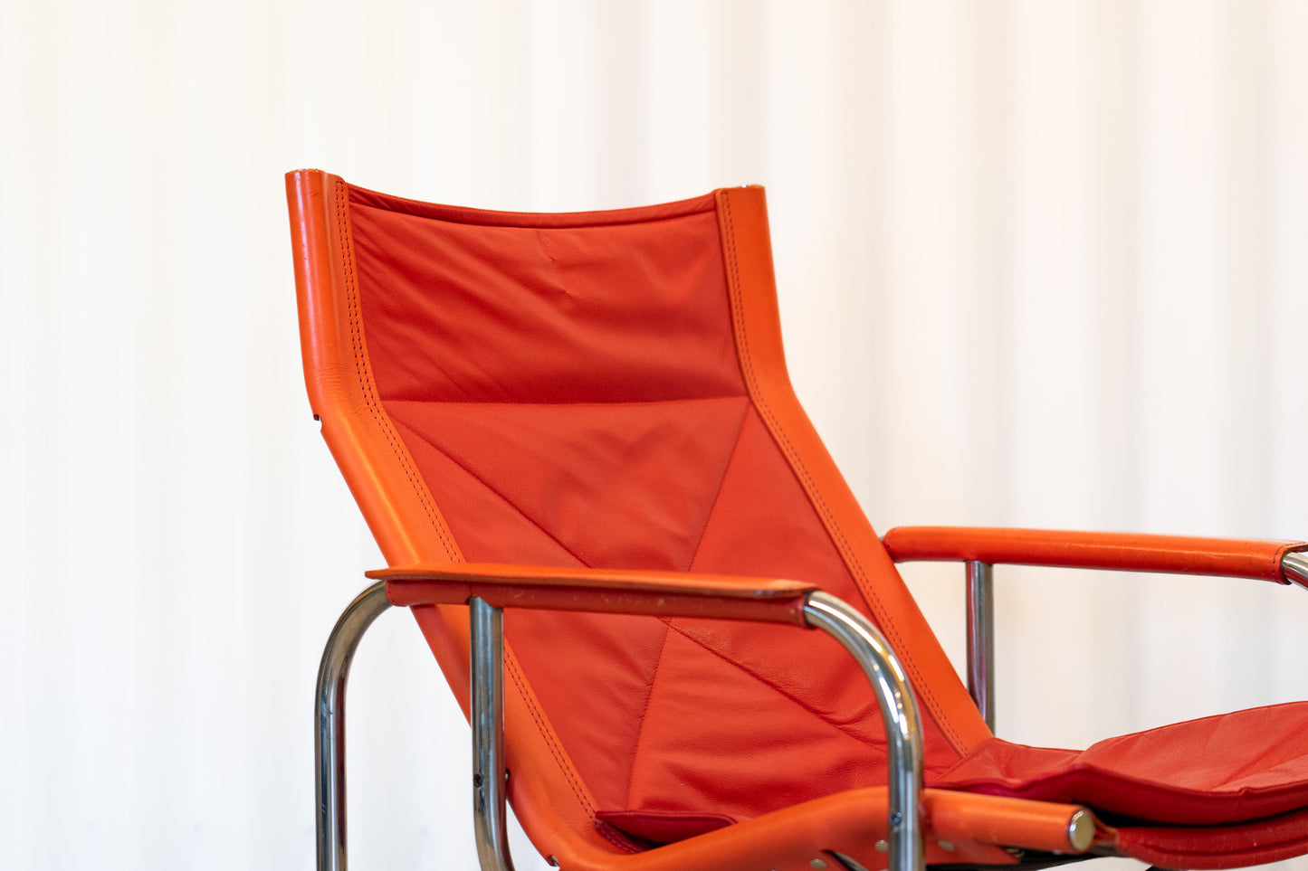 Strässle Sessel Hans Eichenberger Leder Rot