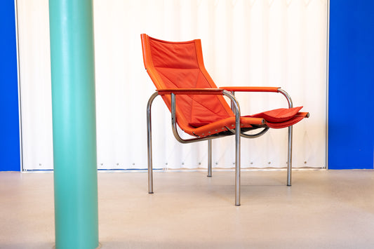 Strässle Sessel Hans Eichenberger Leder Rot