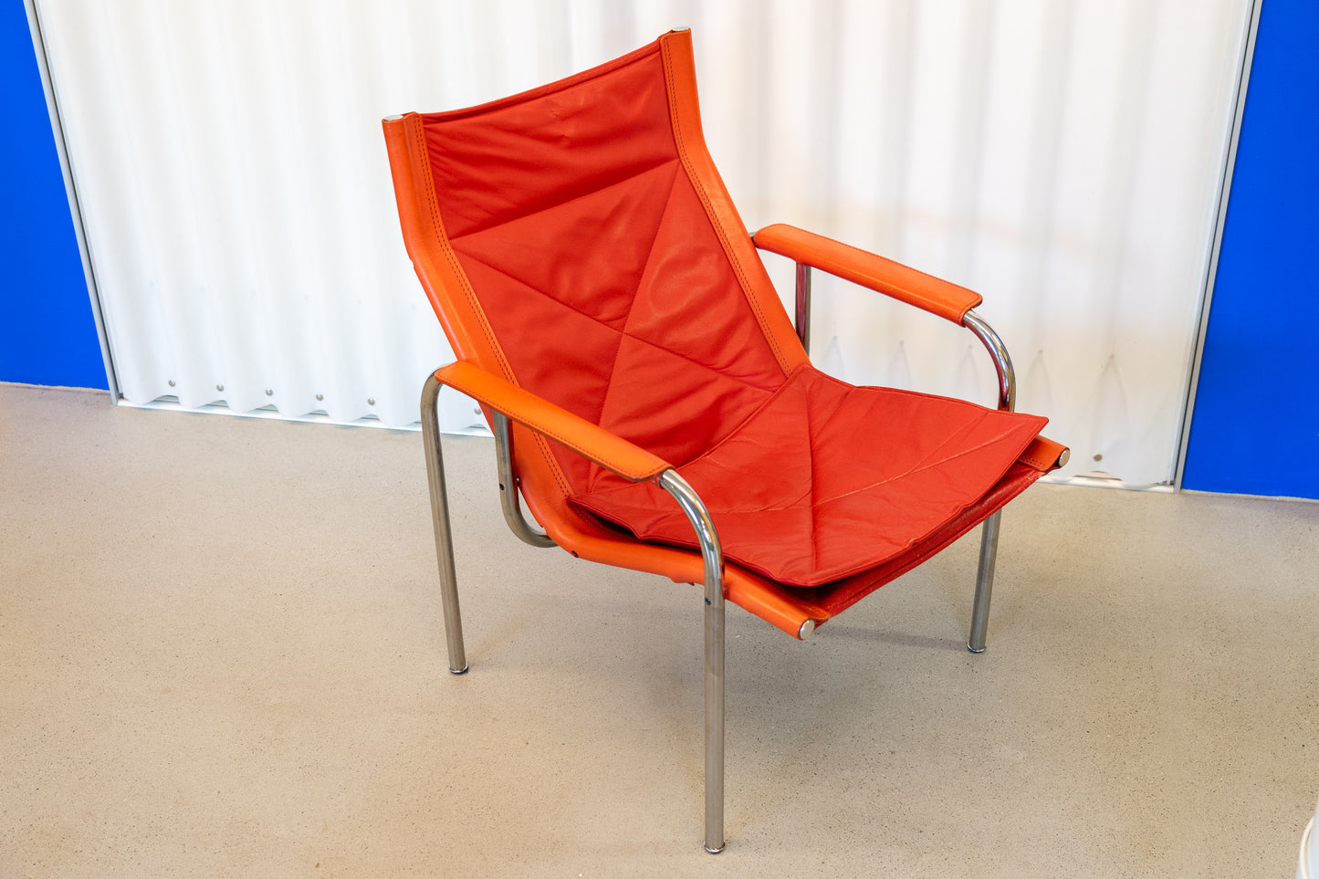 Strässle Sessel Hans Eichenberger Leder Rot
