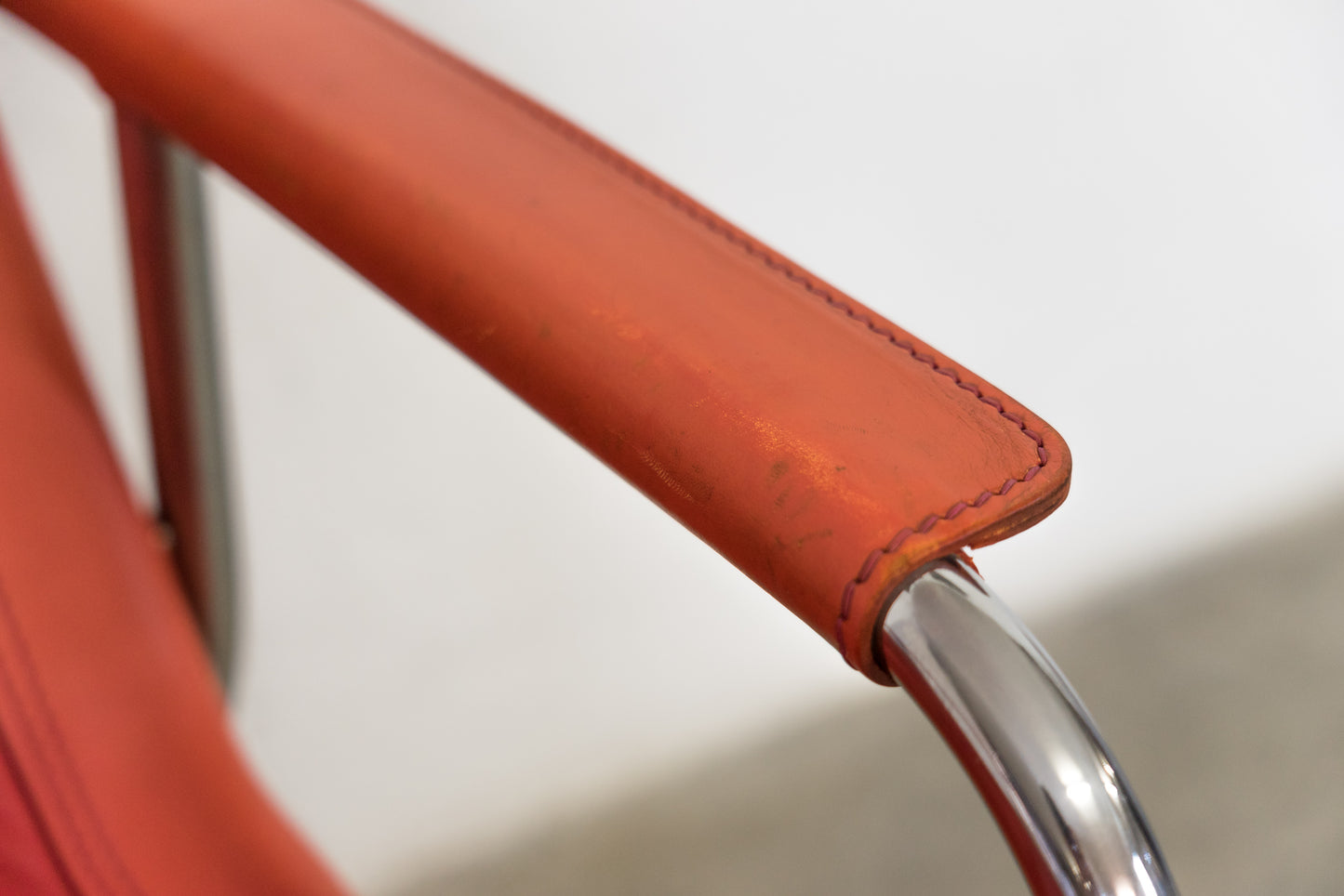 Strässle Sessel Hans Eichenberger Leder Rot