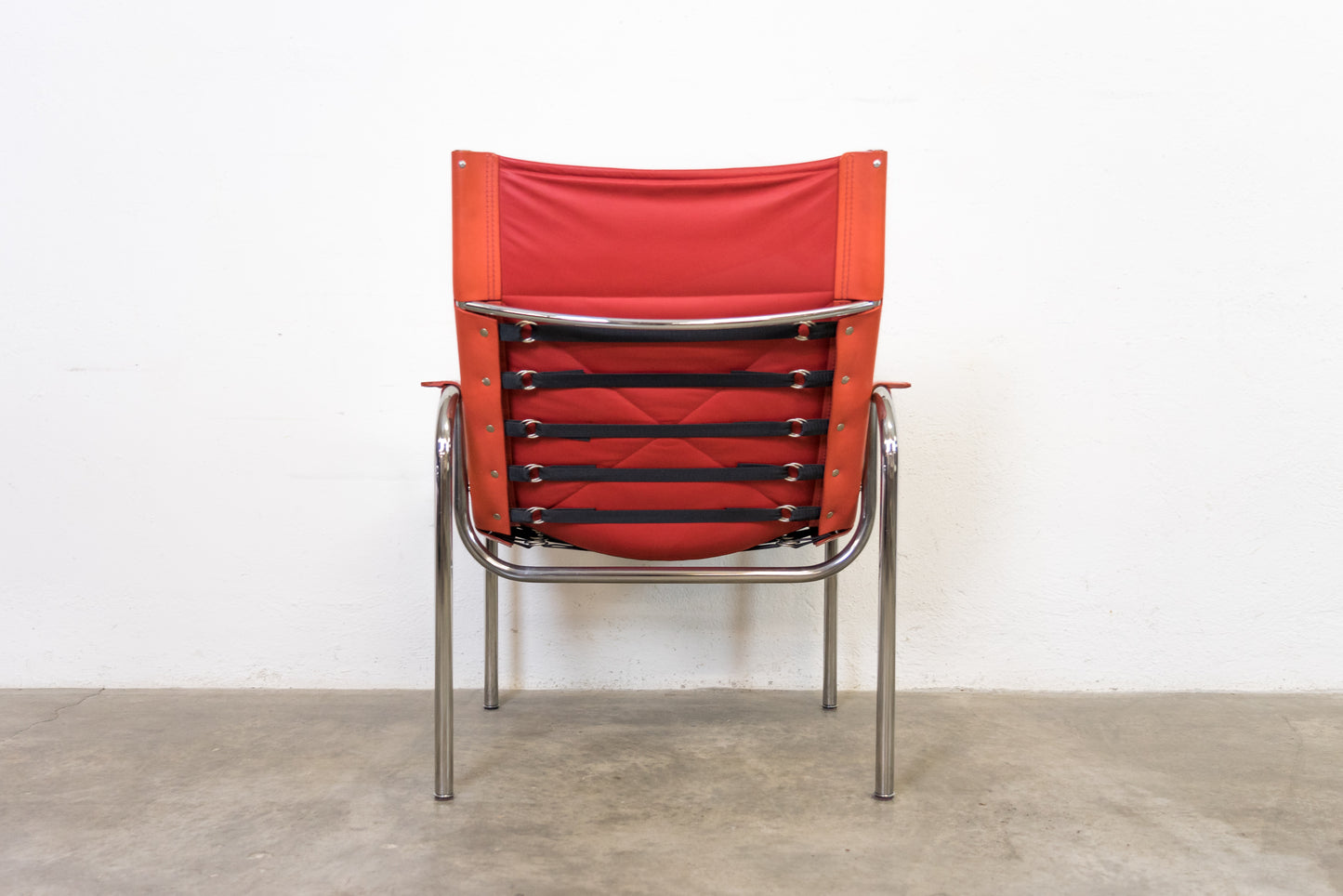 Strässle Sessel Hans Eichenberger Leder Rot
