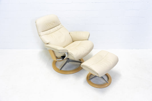 Stressless Sunrise Sessel mit Hocker Leder Nr. 5
