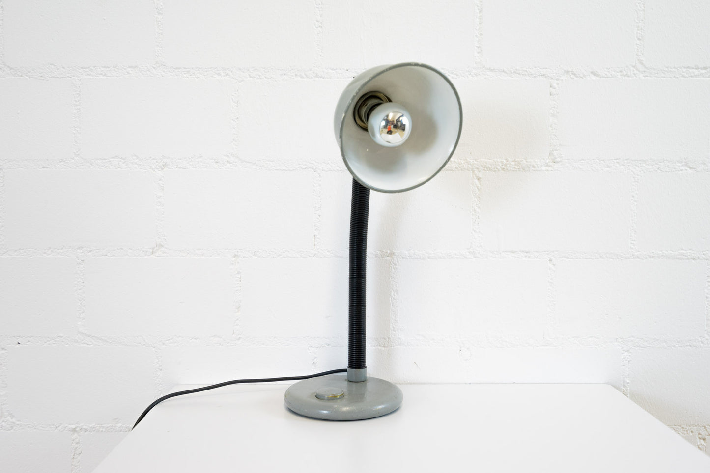 Tischleuchte Vintage grau-schwarz