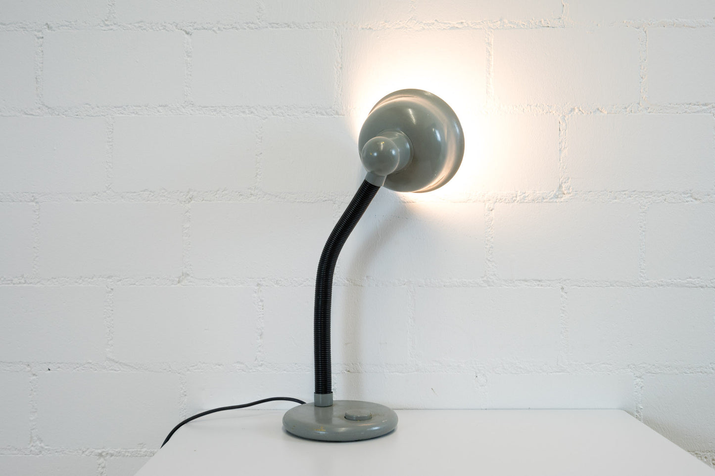 Tischleuchte Vintage grau-schwarz