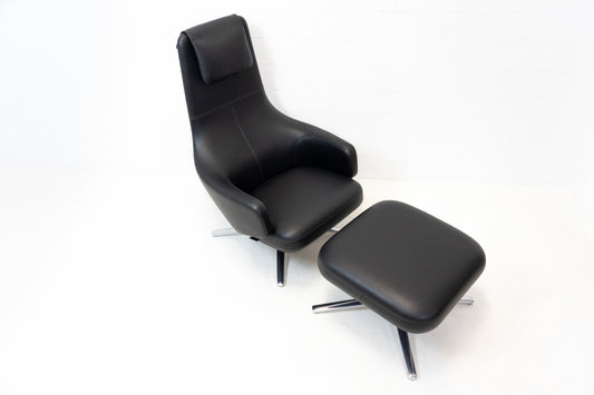 Vitra Repos Sessel & Ottoman Leder
