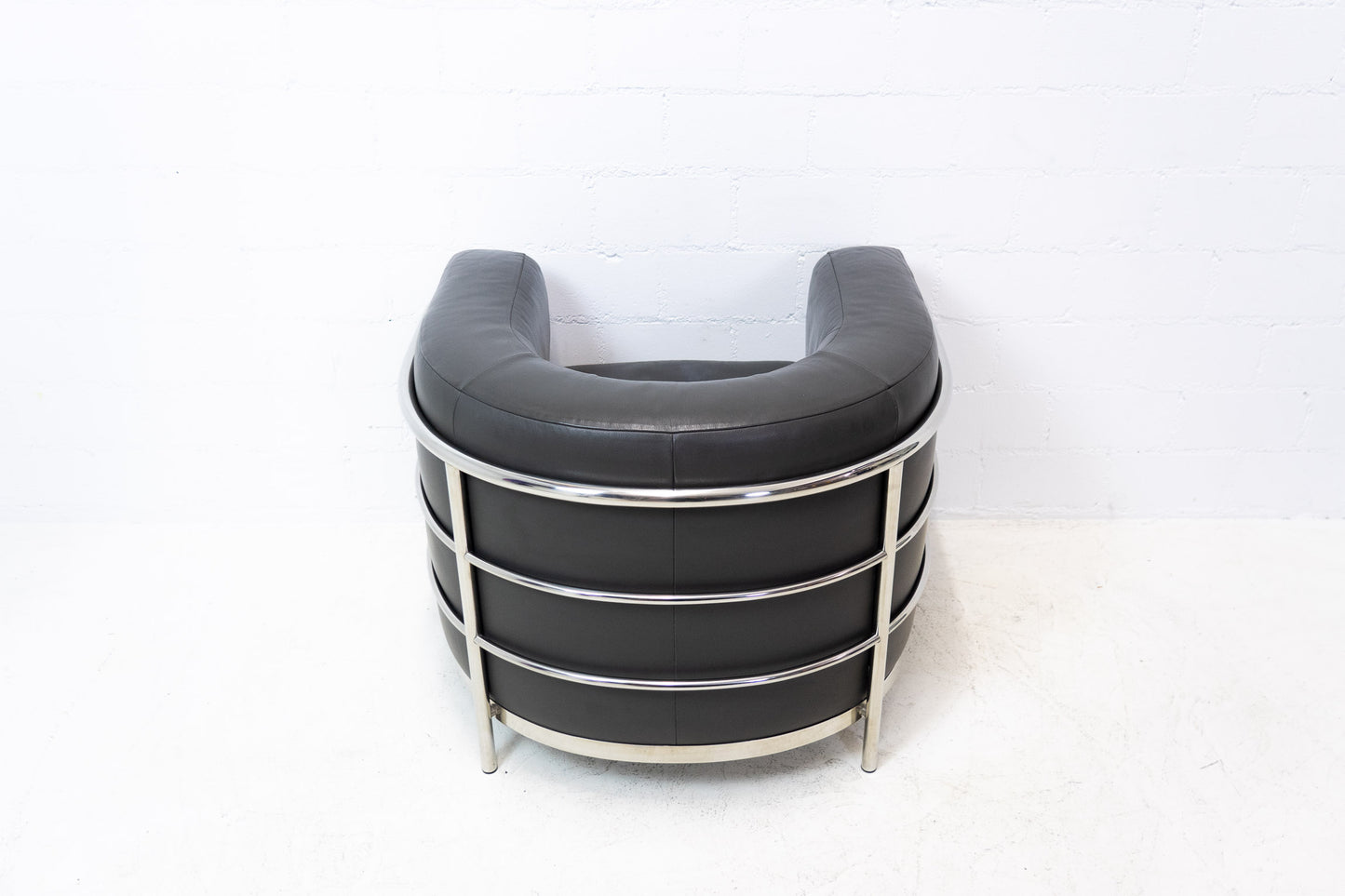 Zanotta Onda Sessel Leder Grau