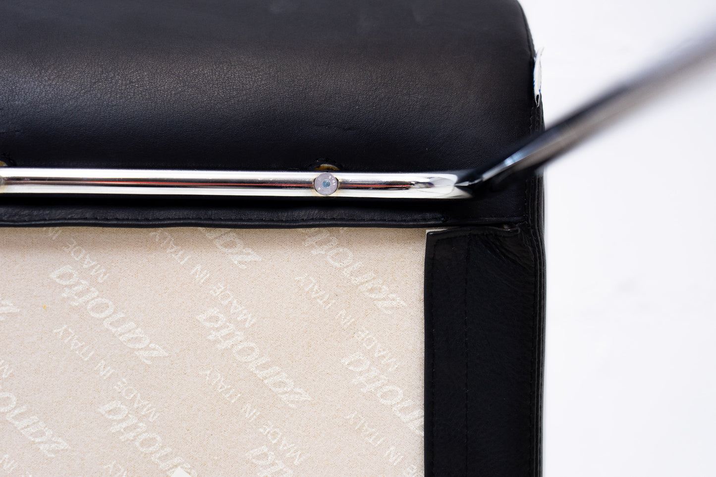 Zanotta Otto Barhocker Leder Schwarz