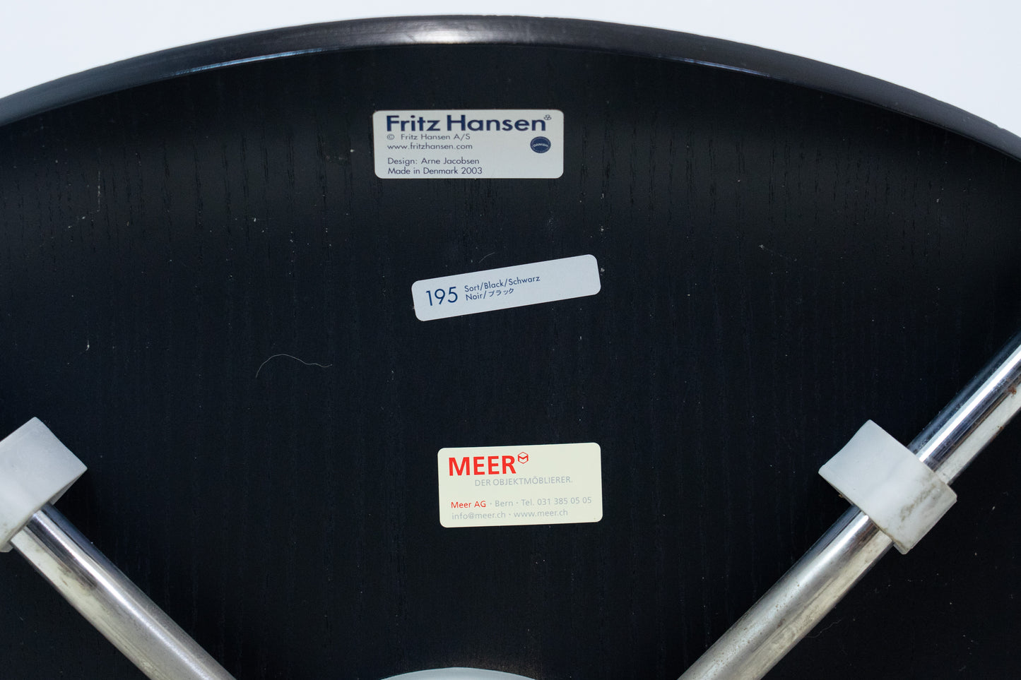 Fritz Hansen 3107 Stuhl Schwarz