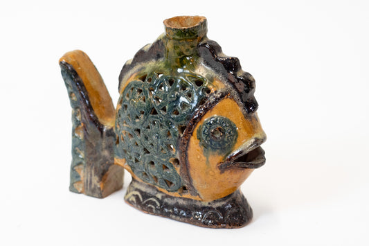Skulptur Fisch Keramik