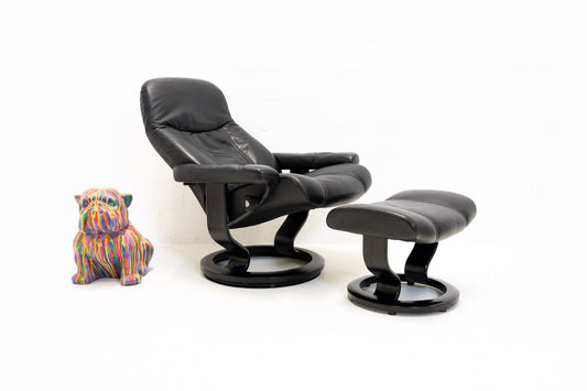 Stressless Consul Sessel mit Hocker Leder Nr. 17