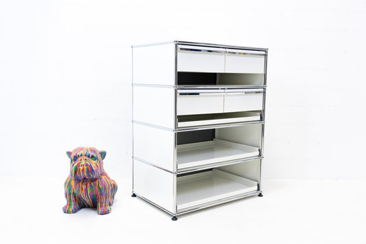 USM Haller Highboard Reinweiss-Mittelgrau Nr. 3