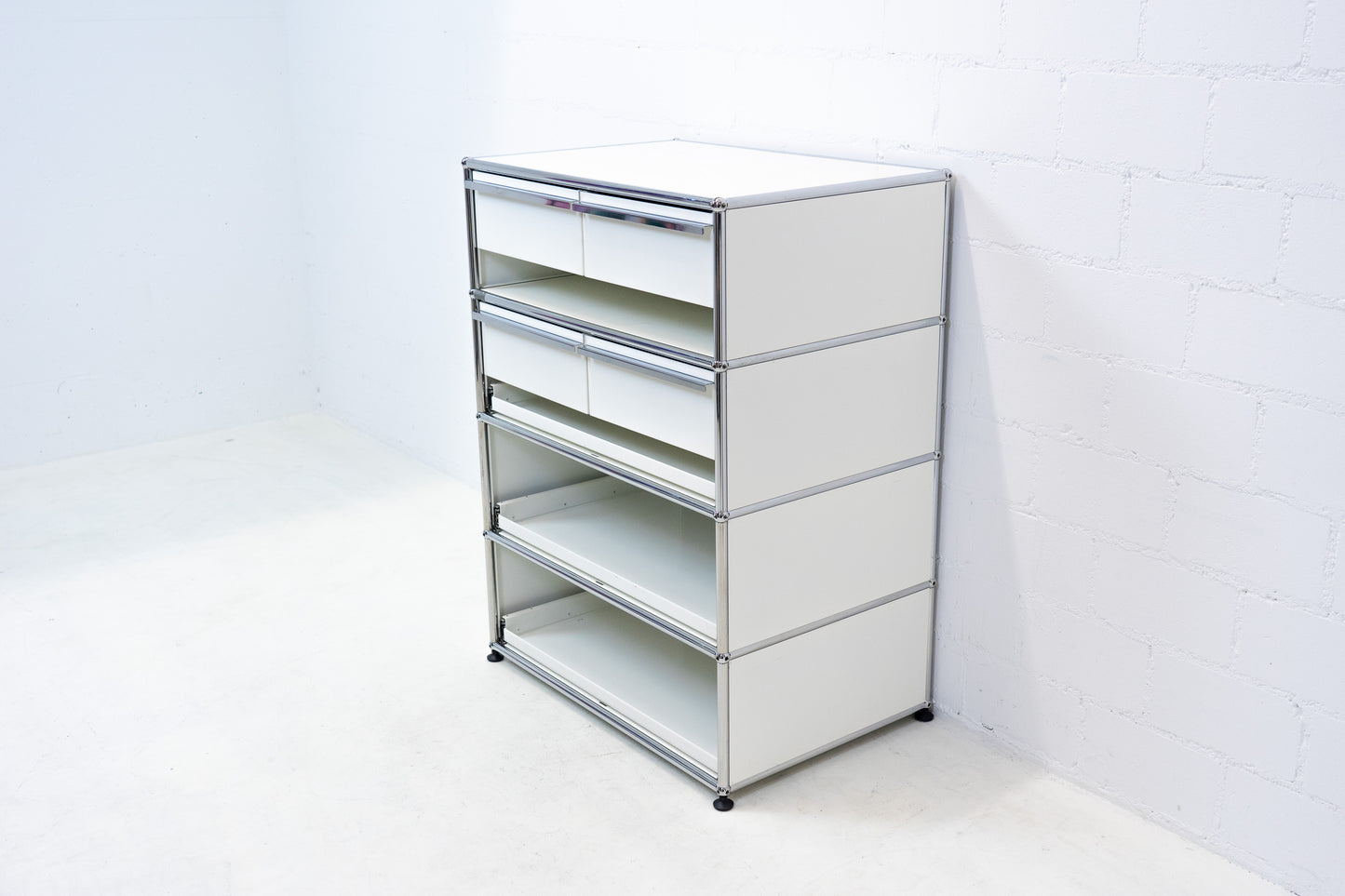 USM Haller Highboard Reinweiss-Mittelgrau Nr. 3