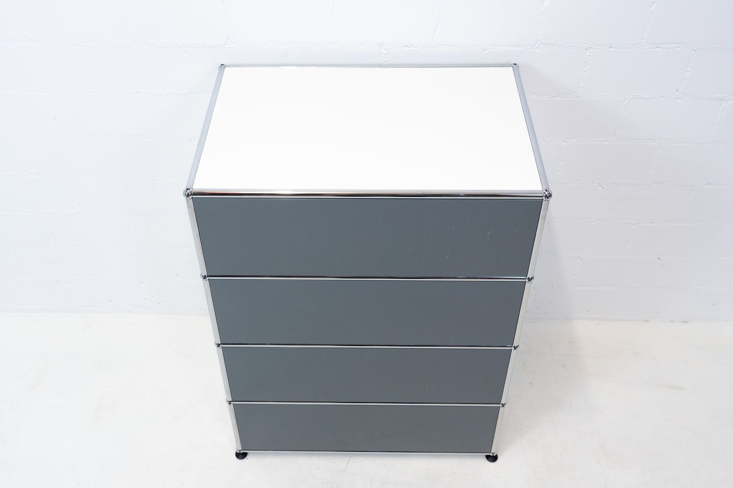 USM Haller Highboard Reinweiss-Mittelgrau Nr. 3