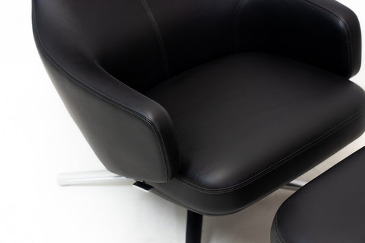 Vitra Repos Sessel & Ottoman Leder