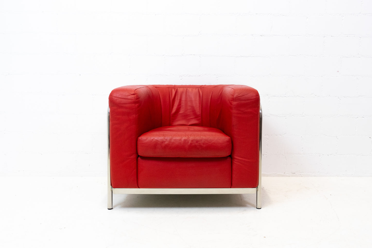 Zanotta Onda Sessel Leder Rot