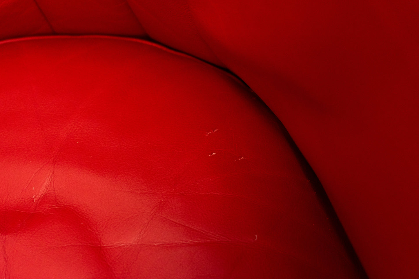 Zanotta Onda Sessel Leder Rot